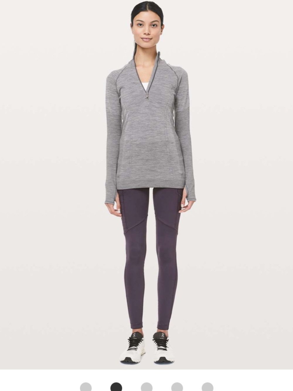Lululemon Swiftly Wool 1/2 Zip Hoodie
Titanium / White
